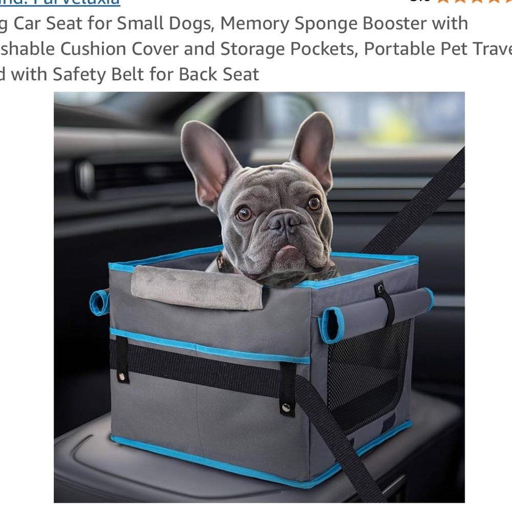 Safety Pet Booster Portable Breathable Dog Cat Car Seat Carrier Travel Protector
